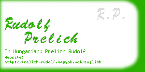 rudolf prelich business card